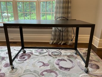 INDUSTRIAL METAL UTILITY TABLE WITH CASTERS