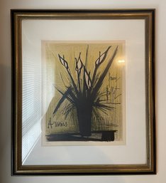 SIGNED LITHOGRAPH NO. 167/230  'ARUMS'  BY BERNARD BUFFET