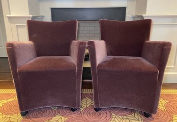 PR OF MONTIS HOLLAND VELVET CHAIRS