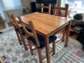 IKEA INGO /IVAR Pine 5-Pcs Kitchen Table With Chairs
