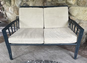 Metallic Outdoor Loveseat With Cushions From Threshold
