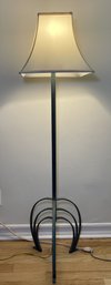 Art Deco Style Sculptural Black Metal Floor Lamp