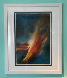 Framed Leonardo Nierman Signed Limited Edition Abstract Lithograph 'Mystic Moon'