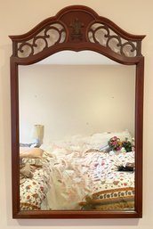Traditional Arched Dresser Mirror In A Cognac Finish