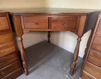 Rock Maple Wood Single Drawer Corner Desk From Randolph House
