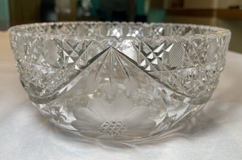 Stunning Antique American Brilliant Period (ABP) Deep Cut Glass Bowl