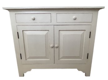CRATE & BARREL 2 DRAWER DBL DOOR CABINET