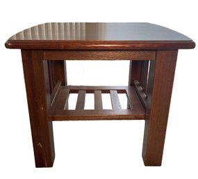 MISSION STYLE OAK END TABLE