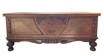 HAND CARVED CEDAR HOPE CHEST