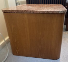 RED VERONA MARBLE TOP ROLLING SIDE TABLE FROM HABITAT INTERNATIONAL