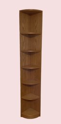 Tall Corner Wood Shelving Unit