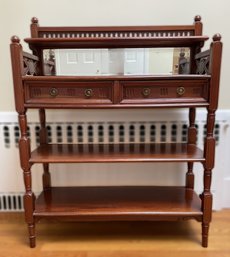 Vintage Mahogany Console Table Hall Table Cheveret Desk With Mirror