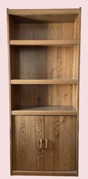 Wooden 3-Shelf Bookcase With Breakfront Bottom Doors (1 Of 2)