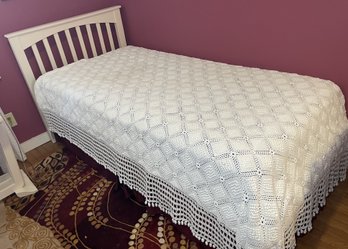 TWIN SIZE HEADBOARD AND FRAME