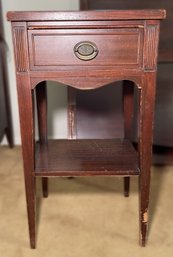 Mid-century Federal Style Mahogany Tiered Bedside Table