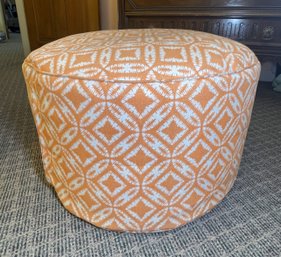 ORANGE AND WHITE GEOMETRIC PATTERN BEAN BAG