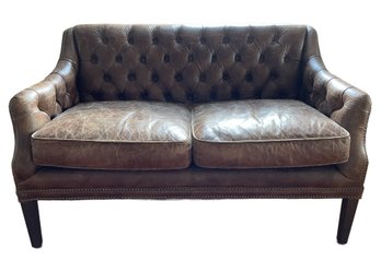 TRADITIONAL LEATHER CHESTERFIELD SOFA