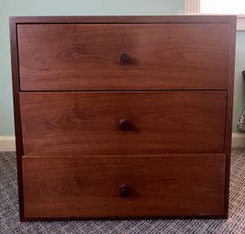 VINTAGE CHESTNUT 3 DRAWER NIGHT TABLE