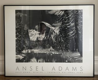 Ansel Adams Framed Poster 'Half Dome, Winter, Yosemite National Park'
