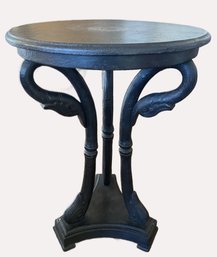 Arhaus Cottage Style Carved Swan Head End Table