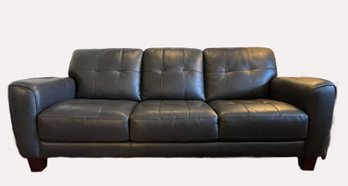 Macy's Kaleb Leather Tufted Sofa