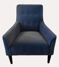 Blue Tufted Accent Chair
