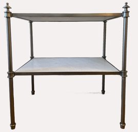 Arhaus Brass And Marble Shelf Etagere