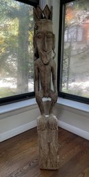 Dayak Hampatong Village Guardian Figure From Borneo, Indonesia