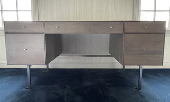 HUDSON DOUBLE FILE DRAWER DESK IN MAPLE WITH SHELL STAIN FINISH BY ROOM AND BOARD