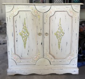 Vintage Painted French Country Style Cabinet