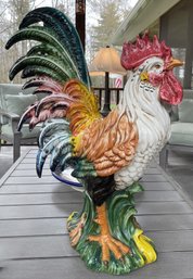 Sur La Table Ceramic Rooster Sculpture Handcrafted In Italy