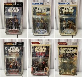 Assortment Of Star Wars Comic Pack Action Figures From Various Storylines (Set Of 6)