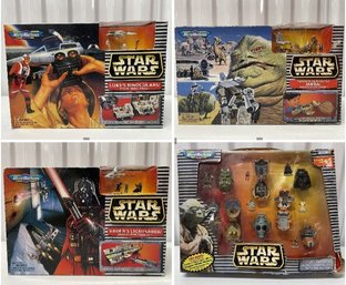 Assortment Of Vintage Star Wars Micro Machines Sets From Galoob (Set Of 4)