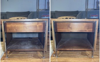 PR Lane Mid-Century Walnut Nightstands
