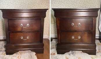 PR Of 2-Drawer Mahogany Nightstands From Coaster