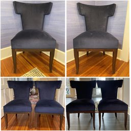 Designmaster Furniture Pennington Navy Blue Velvet Side Chairs (Set Of 6)