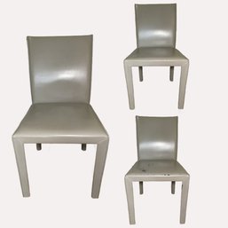 Folio Leather Dining Chairs (Set Of 3)