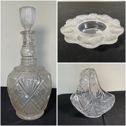 Assortment Of Crystalware And Lalique Bowl