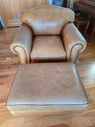 R2 Drexel Heritage Leather Armchair & Ottoman