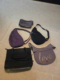 RR3 Pair Of AmeriBag 17-Inch Microfiber 'Love My Life' Crossbody Slings & Assorted Purses