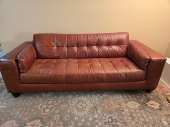 RR2 Mid-Century-Style Leather Sofa