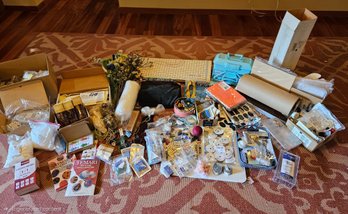 R2 Large Lot Of Crafting Supplies To Include A Collection Of Jan Dressler Stencils, Two Temari Traditions Book
