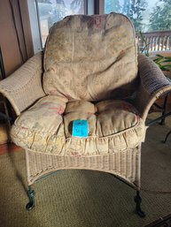 Wicker Chair With Removable Cushions