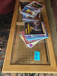 Wood And Glass Coffee Table, Magazines & Gardening Books