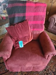 Recliner, Pillow, And Blanket