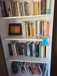 Books And Wooden Book Shelf