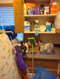 Iron And Ironing Board, Swiffer Mops And Other Supplies