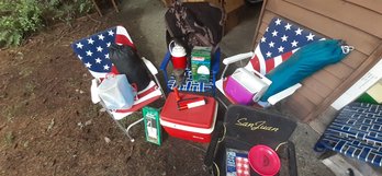 R0 Large Camping Lot  Chairs, Coolers, Sleeping Bags