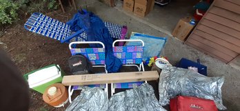 R0 Full Camping  Outdoor Gear Bundle Includes Propane Tanks, Cooking Pot, Lantern, Chairs, Backpack, Etc