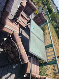 Outdoor Table And Six Chairs. Table Top Measures 66inx40in